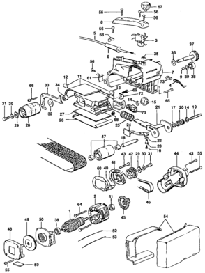 Default Diagram and Parts List for B4023 Type 4 Black and Decker Sander Polisher